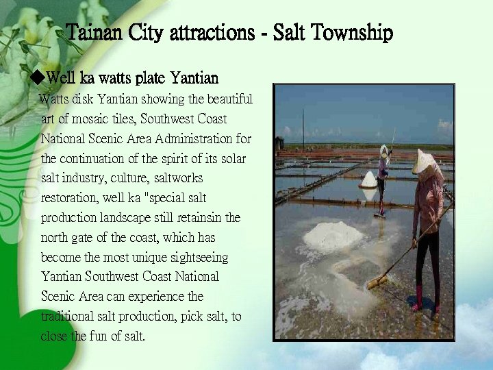 Tainan City attractions - Salt Township ◆Well ka watts plate Yantian Watts disk Yantian