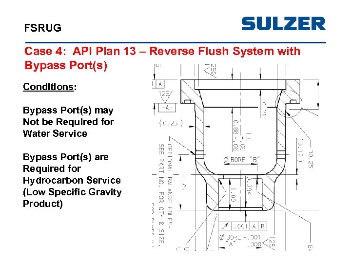 FSRUG Case 4: API Plan 13 – Reverse Flush System with Bypass Port(s) Conditions: