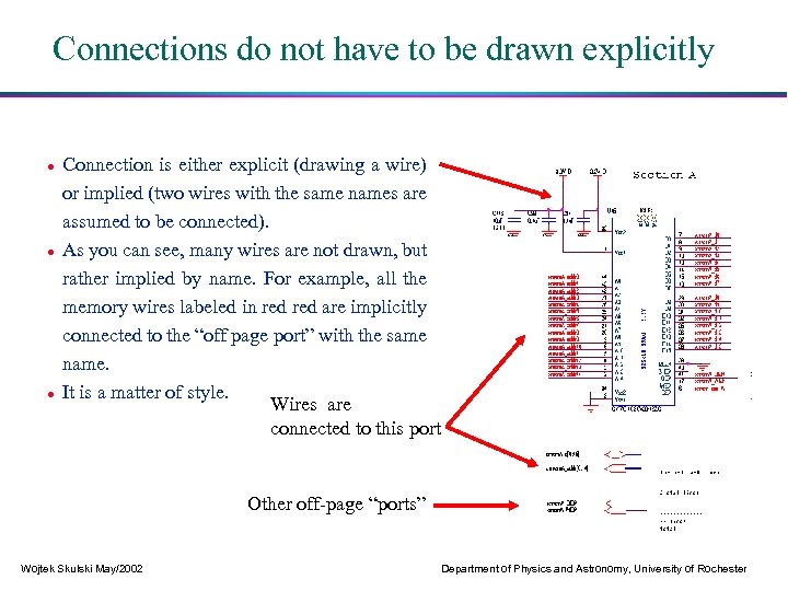 Connections do not have to be drawn explicitly Connection is either explicit (drawing a
