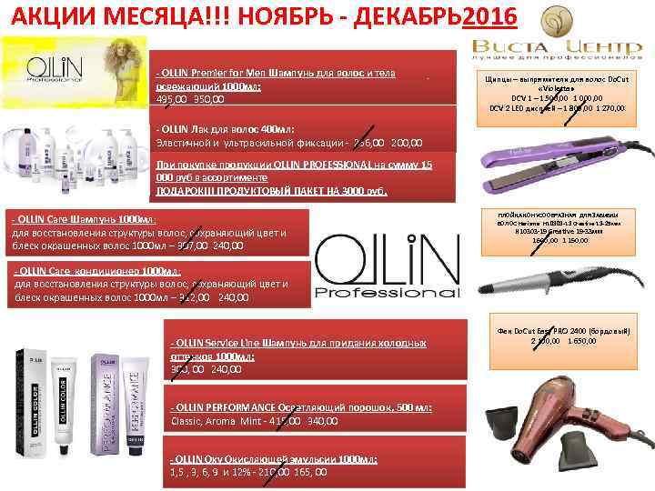 АКЦИИ МЕСЯЦА!!! НОЯБРЬ - ДЕКАБРЬ 2016 - OLLIN Premier for Men Шампунь для волос