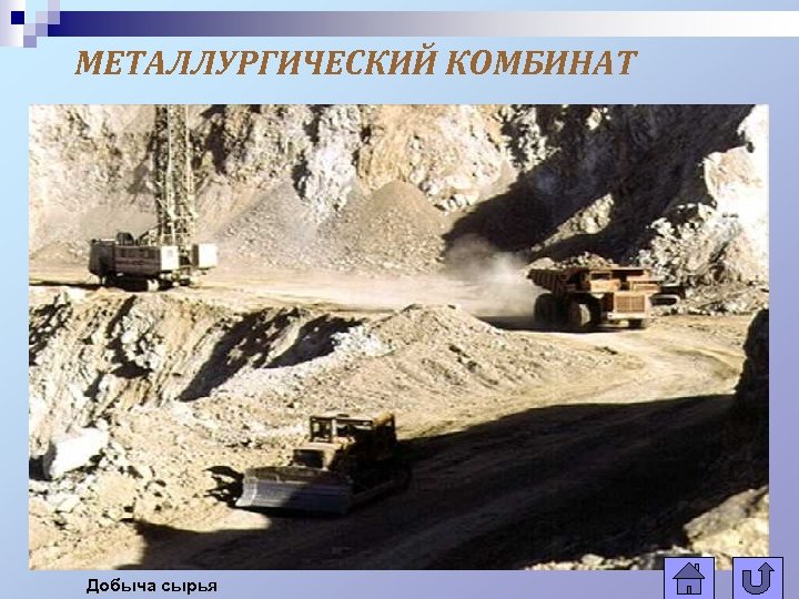МЕТАЛЛУРГИЧЕСКИЙ КОМБИНАТ Добыча сырья 