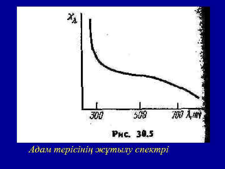 Адам терісінің жұтылу спектрі 