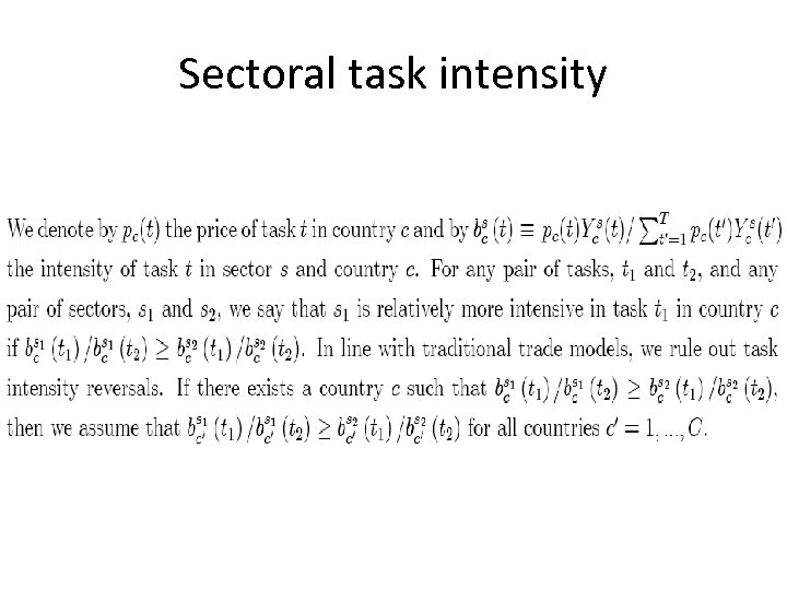 Sectoral task intensity 