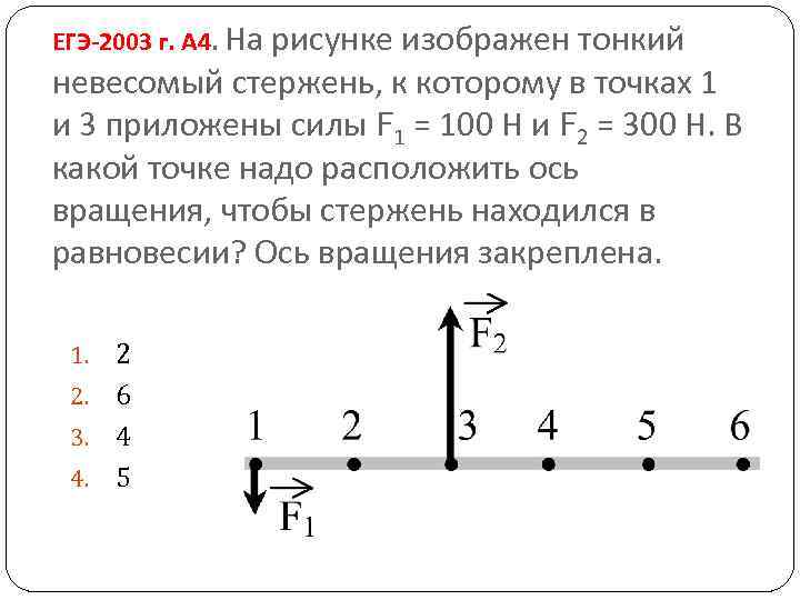 На концах невесомого стержня длины