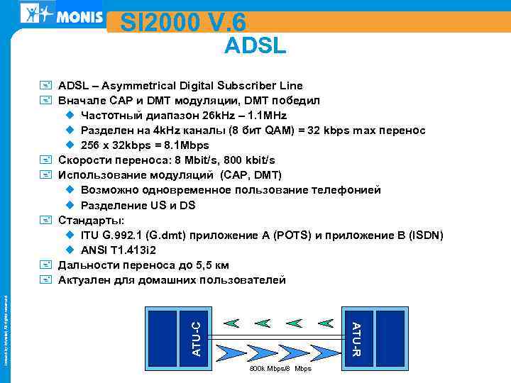 SI 2000 V. 6 ADSL ATU-C ATU-R Issued by Iskratel; All rights reserved +