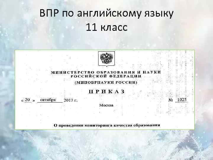 ВПР по английскому языку 11 класс 