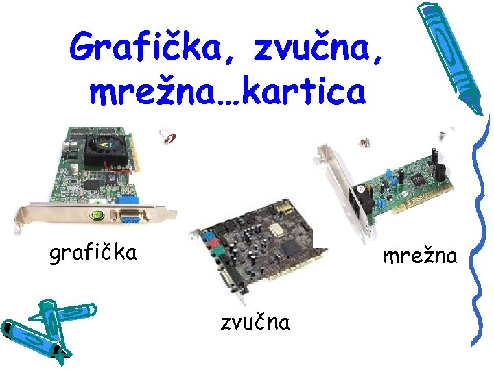 Grafička, zvučna, mrežna…kartica grafička mrežna zvučna 