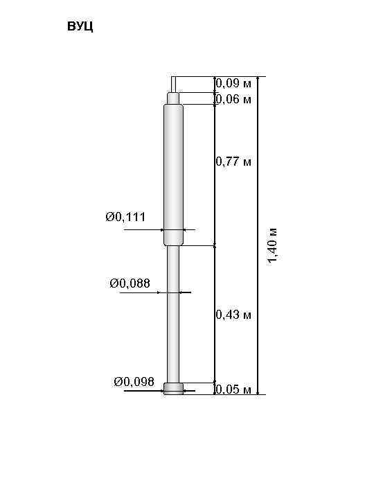 ВУЦ 0, 09 м 0, 06 м 0, 77 м 1, 40 м Ø