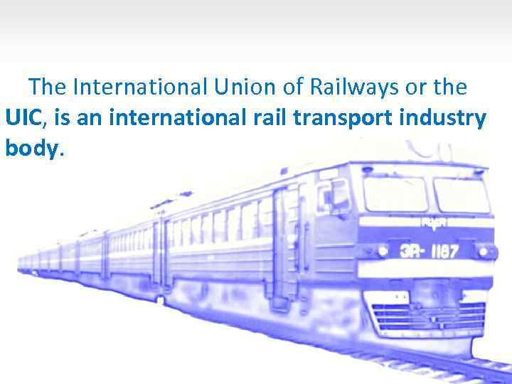 International Union Of Railways Uic Org Выполнил студент