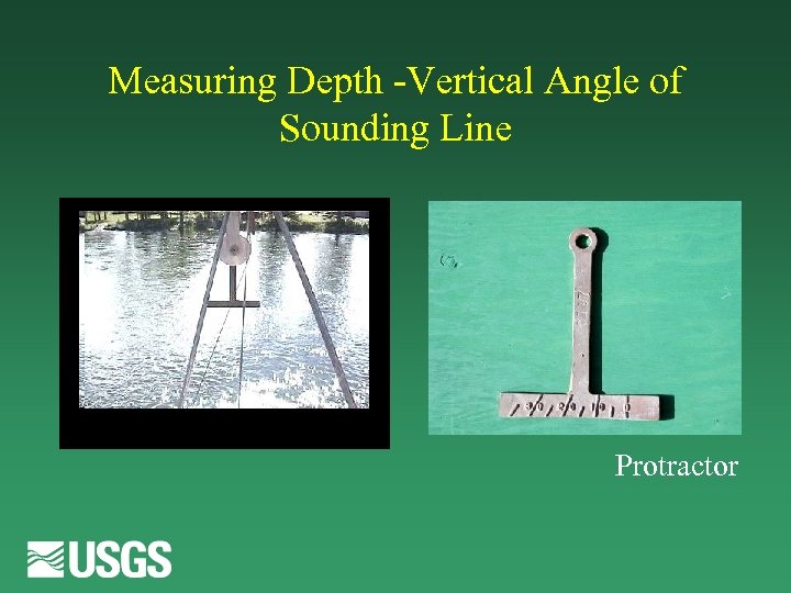 Measuring Depth -Vertical Angle of Sounding Line Protractor 