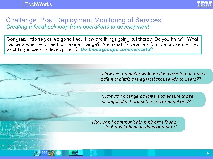 Tech. Works IBM Software Group | Rational software Challenge: Post Deployment Monitoring of Services