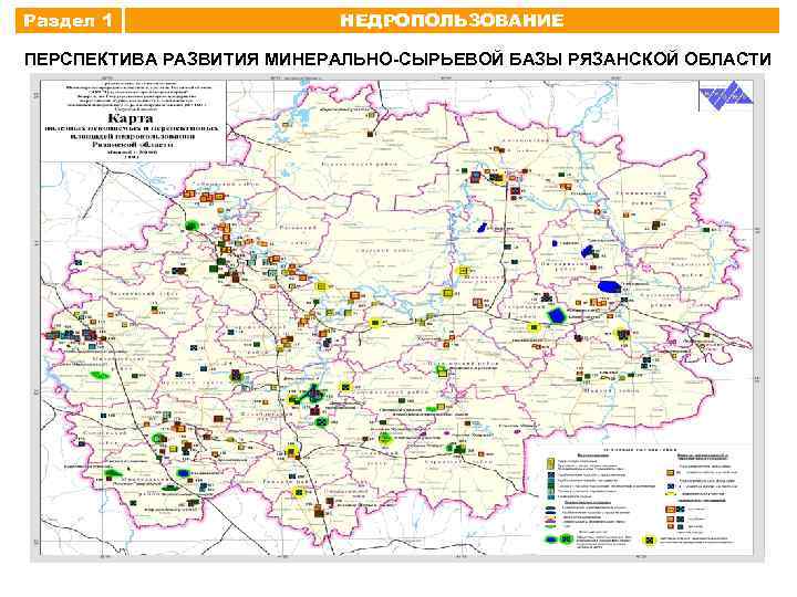 Раздел 1 НЕДРОПОЛЬЗОВАНИЕ ПЕРСПЕКТИВА РАЗВИТИЯ МИНЕРАЛЬНО-СЫРЬЕВОЙ БАЗЫ РЯЗАНСКОЙ ОБЛАСТИ 