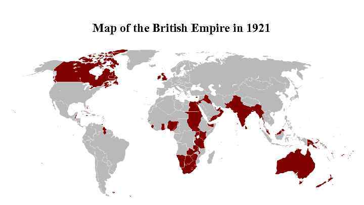 Map of the British Empire in 1921 