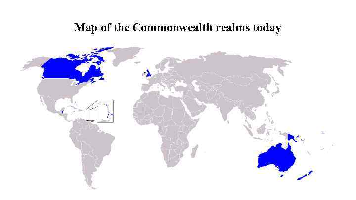 Map of the Commonwealth realms today 