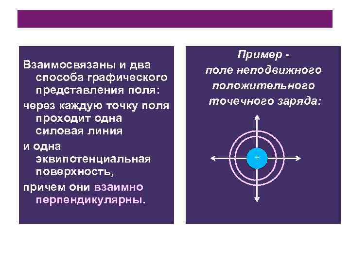 Взаимосвязаны и два способа графического представления поля: через каждую точку поля проходит одна силовая