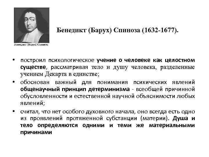 Как понять спинозу. Барух Спиноза основные идеи. Бенедикт Спиноза учение. Бенедикт Спиноза психология. Спиноза вклад в психологию.