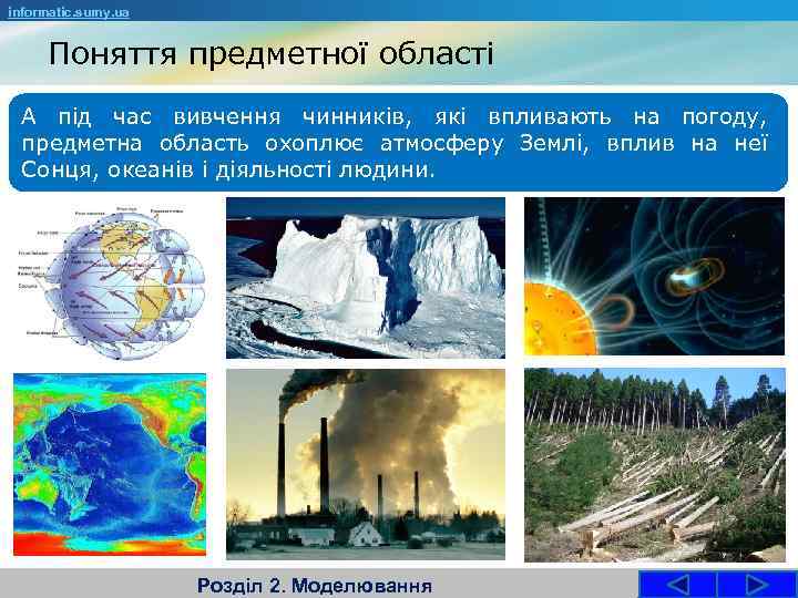 informatic. sumy. ua Поняття предметної області А під час вивчення чинників, які впливають на