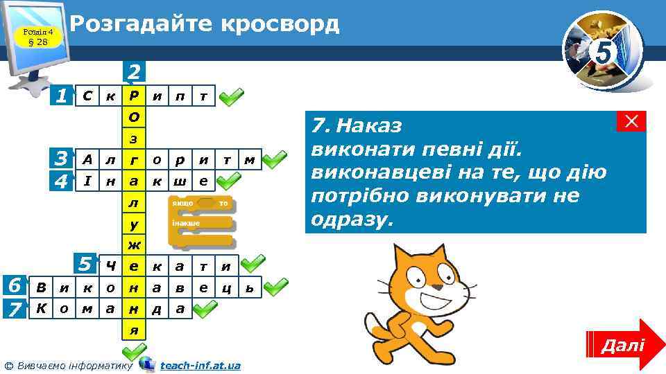 Розгадайте кросворд Розділ 4 § 28 2 1 С к Р и п т