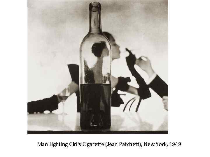 Man Lighting Girl's Cigarette (Jean Patchett), New York, 1949 