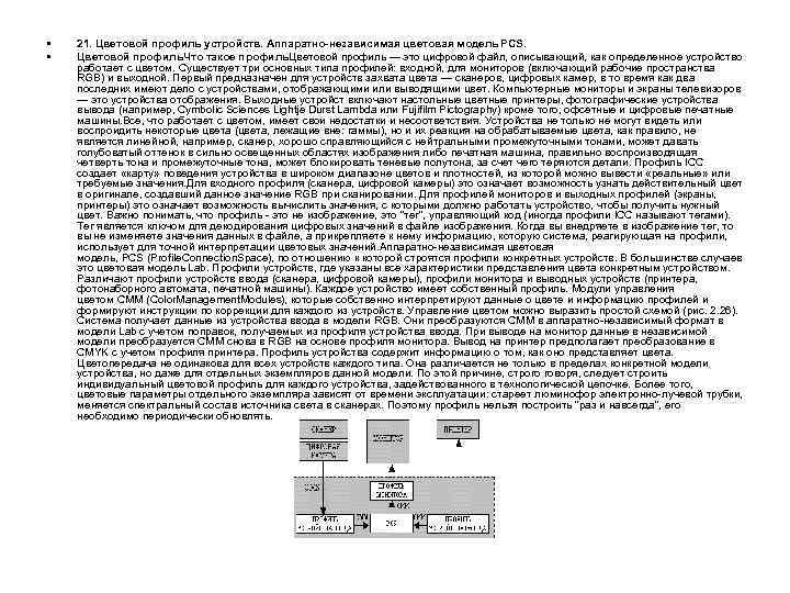  • • 21. Цветовой профиль устройств. Аппаратно-независимая цветовая модель PCS. Цветовой профиль. Что