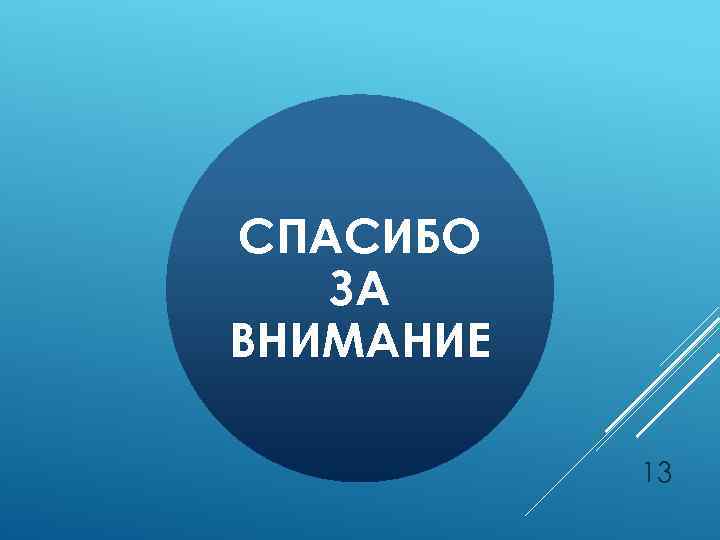 СПАСИБО ЗА ВНИМАНИЕ 13 