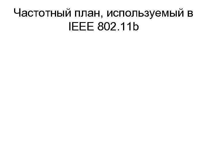 Частотный план, используемый в IEEE 802. 11 b 