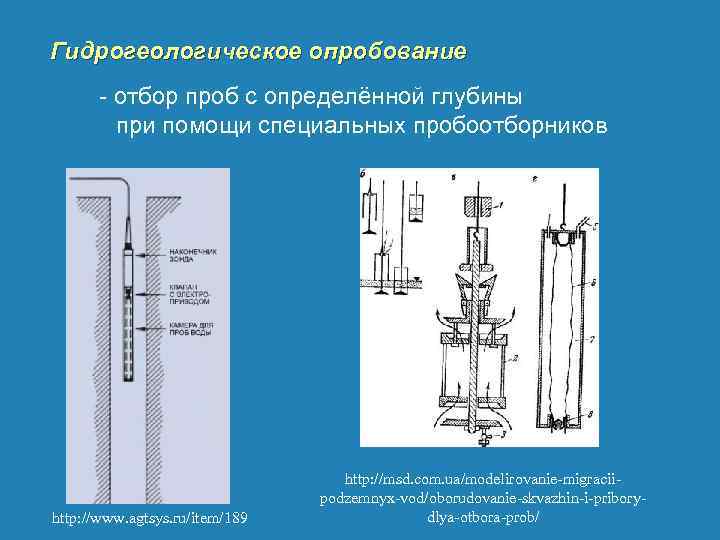 Глубина отбора проб