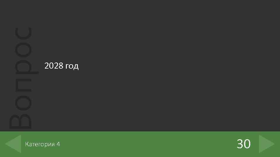 Вопрос 2028 год Категория 4 30 