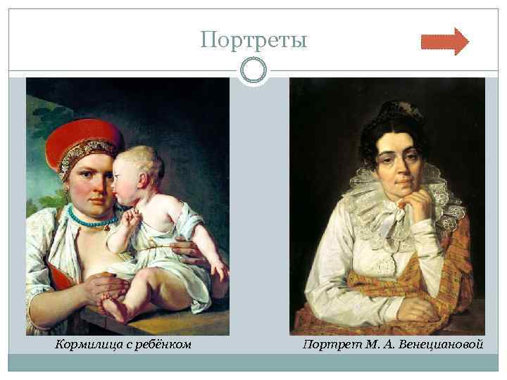 Портреты Кормилица с ребёнком Портрет М. А. Венециановой 