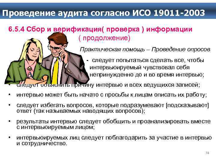 Проведение аудита ИСО 19011 Проведение аудита согласно ИСО 19011 -2003 6. 5. 4 Сбор