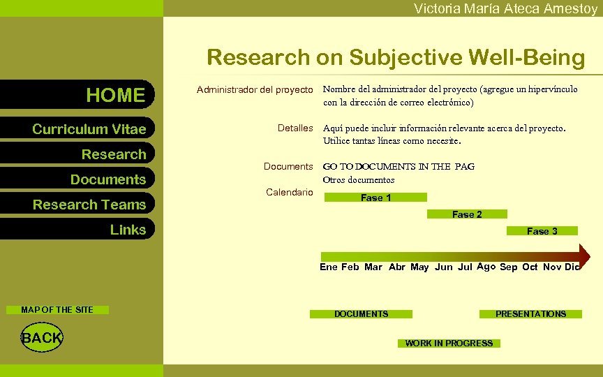 Victoria María Ateca Amestoy Research on Subjective Well-Being HOME Administrador del proyecto Curriculum Vitae