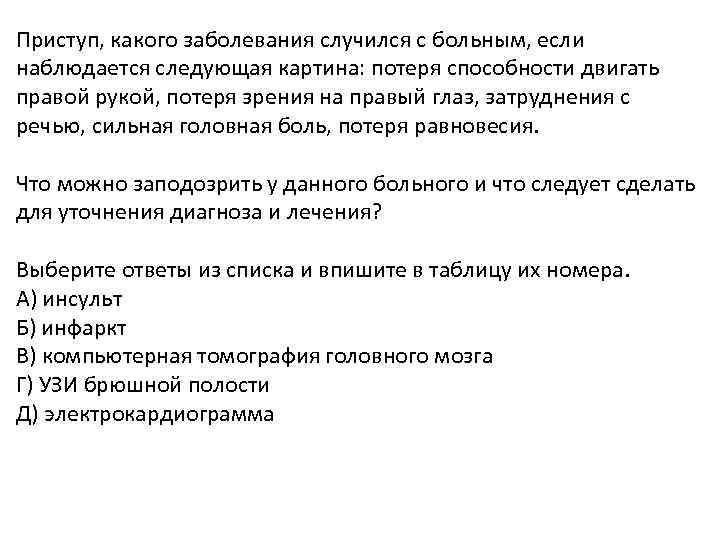 Определите приступ какого заболевания случился с больным если наблюдается следующая картина