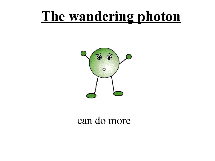 The wandering photon can do more 