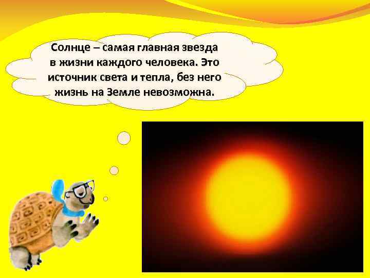Солнце – самая главная звезда в жизни каждого человека. Это источник света и тепла,