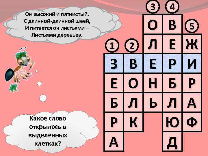 Он высокий и пятнистый. Словно царскую корону, На овчарку он похож. С длинной-длинной шеей,