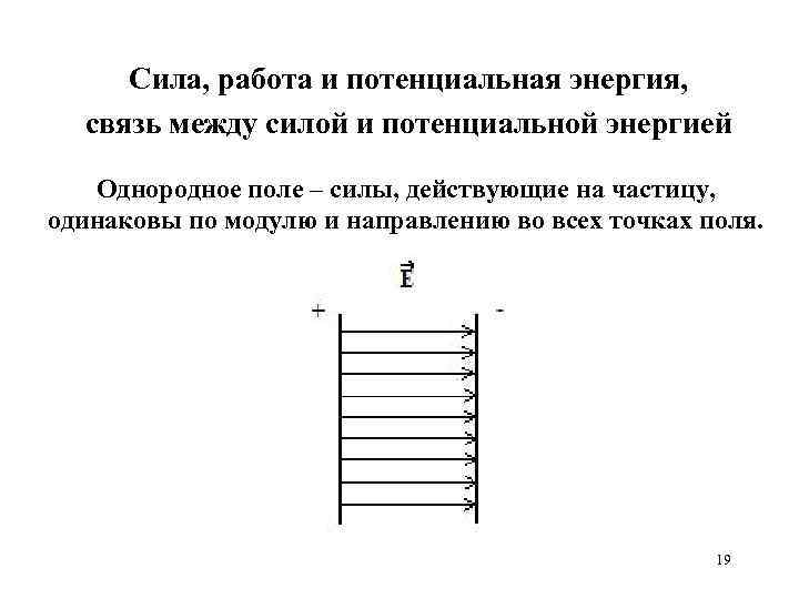 Горизонтальное однородное поле