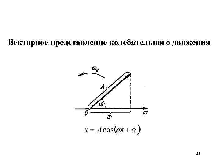 Векторное представление колебательного движения 31 