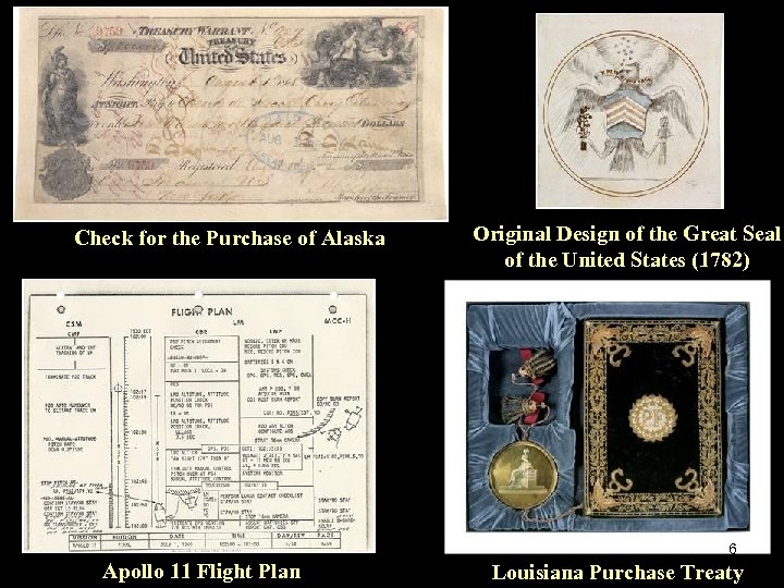 Check for the Purchase of Alaska Original Design of the Great Seal of the