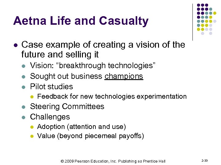 Aetna Life and Casualty l Case example of creating a vision of the future