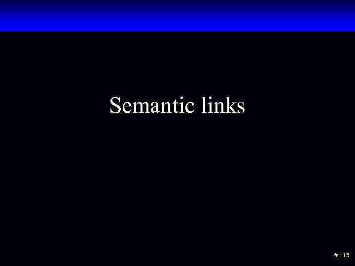 Semantic links # 115 