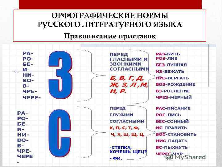 ОРФОГРАФИЧЕСКИЕ НОРМЫ РУССКОГО ЛИТЕРАТУРНОГО ЯЗЫКА Правописание приставок 