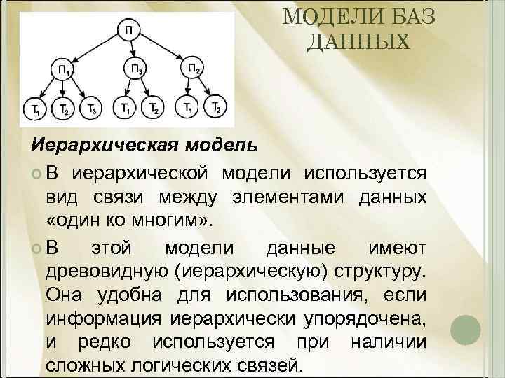 Иерархическая модель базы данных