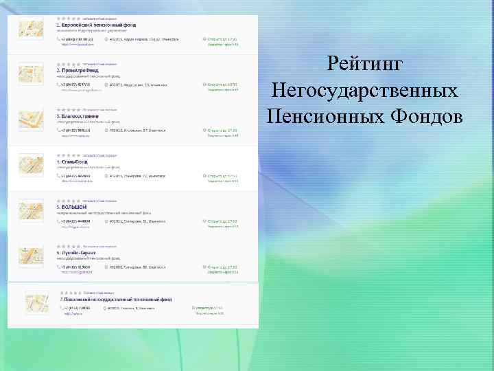 Рейтинг Негосударственных Пенсионных Фондов 