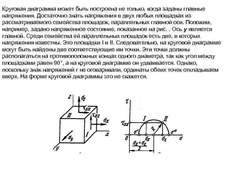 Круговая диаграмма может быть построена не только, когда заданы главные напряжения. Достаточно знать напряжения