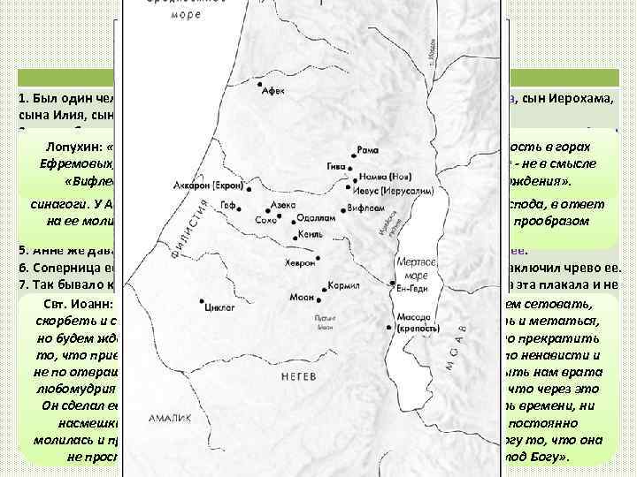 Бесплодие Анны 1 Цар. 1, 1 -9 1. Был один человек из Рамафаим-Цофима, с