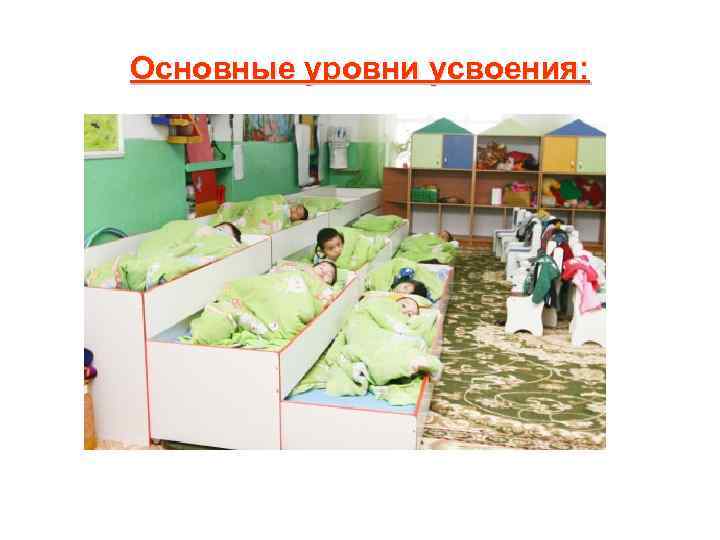 Основные уровни усвоения: 