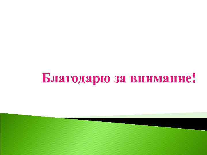 Благодарю за внимание! 