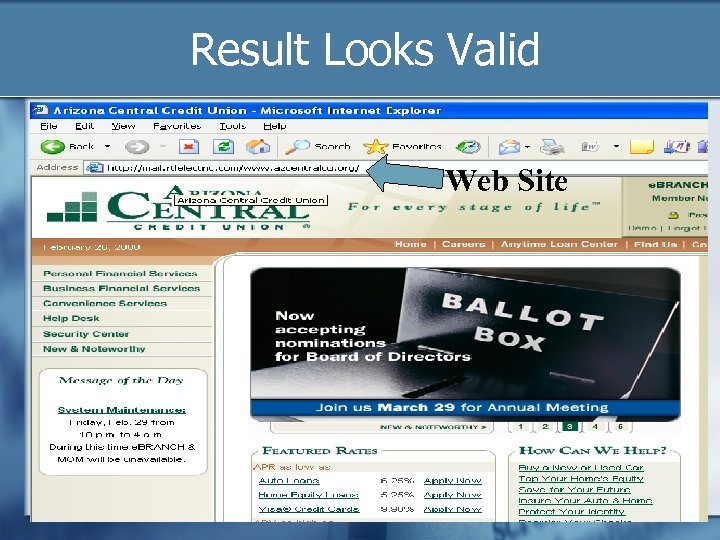 Result Looks Valid Web Site 