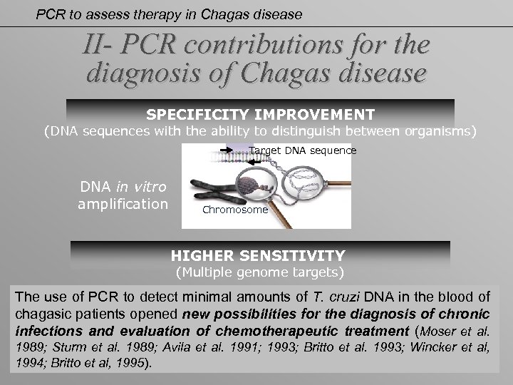 PCR to assess therapy in Chagas disease II- PCR contributions for the diagnosis of