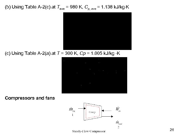 (b) Using Table A-2(c) at Tave = 980 K, Cp, ave = 1. 138